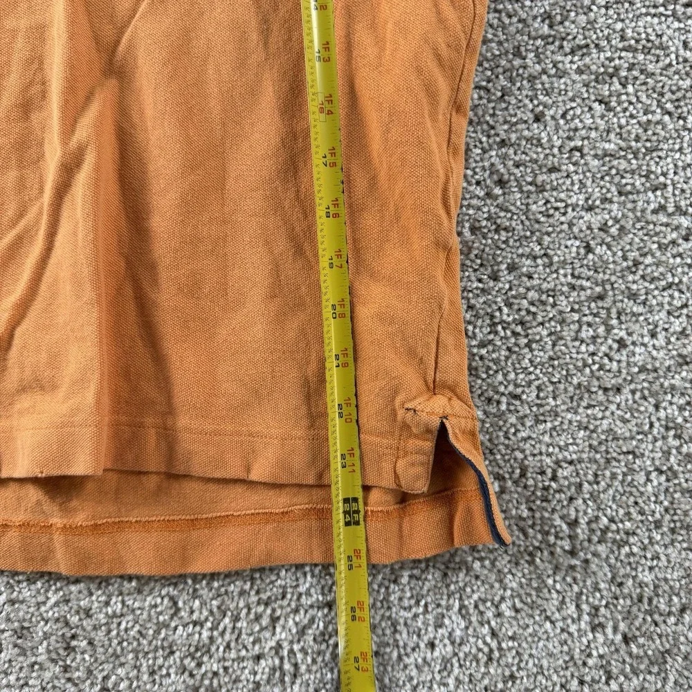 Y2K Aeropostale A87 Polo Shirt Mens Small Orange Cotton Short Sleeve Casual Logo